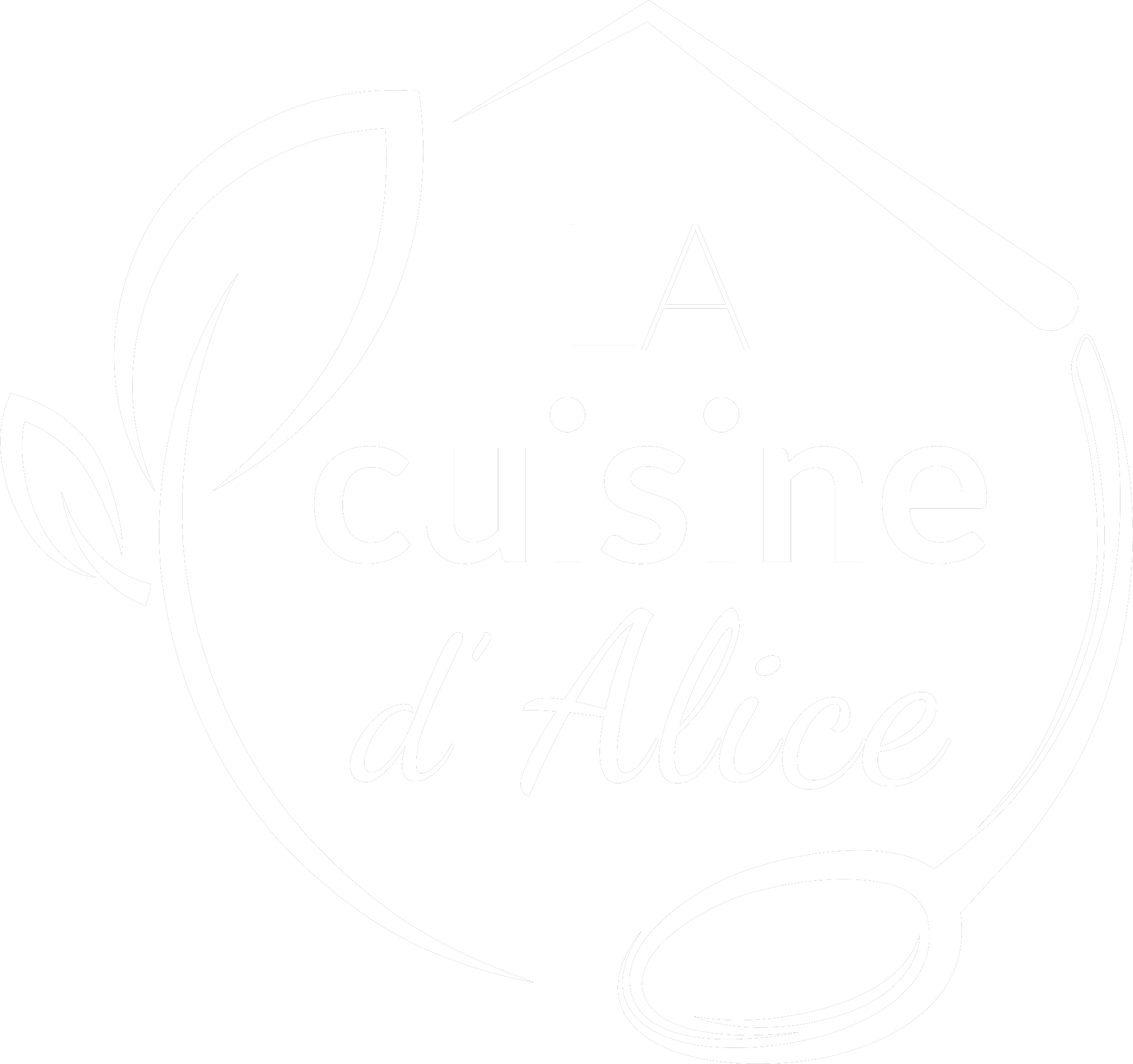 Logo Blanc de La cuisine d'Alice